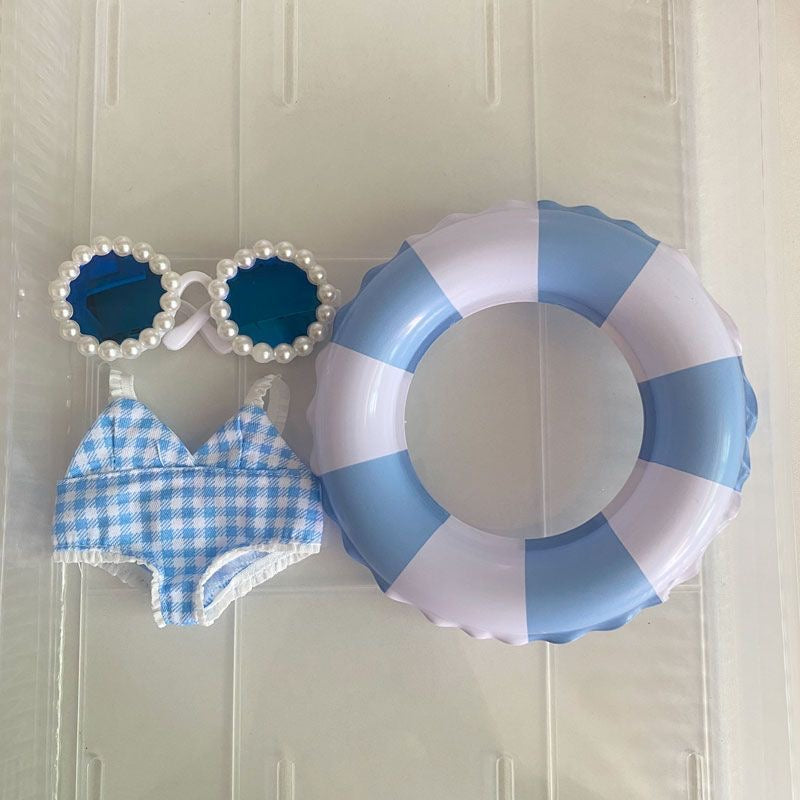 bubu Plaid swimming suit set bikini