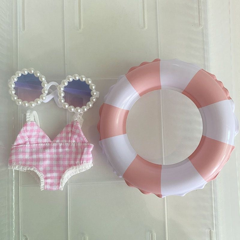 bubu Plaid swimming suit set bikini
