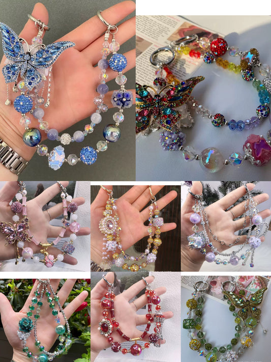 Luxury Handmade Phone/Purse Key Chain Lucky Bags All Different-A04